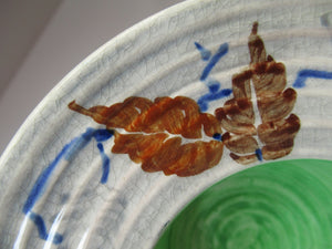 1930s Richard Amour Posy Dish with Painted Autumn Leaves