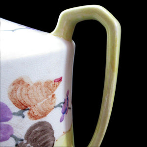 1920s Complete Mak Merry Makmerry Coffee Set. Yellow Ground with Fruit and Berries Pattern