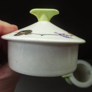 1920s Complete Mak Merry Makmerry Coffee Set. Yellow Ground with Fruit and Berries Pattern