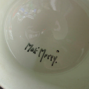 1920s Complete Mak Merry Makmerry Coffee Set. Yellow Ground with Fruit and Berries Pattern