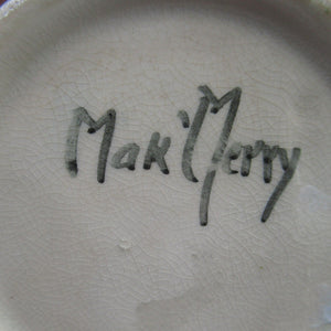 1920s Complete Mak Merry Makmerry Coffee Set. Yellow Ground with Fruit and Berries Pattern