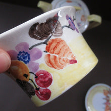 Load image into Gallery viewer, 1920s Complete Mak Merry Makmerry Coffee Set. Yellow Ground with Fruit and Berries Pattern
