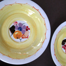 Load image into Gallery viewer, 1920s Complete Mak Merry Makmerry Coffee Set. Yellow Ground with Fruit and Berries Pattern
