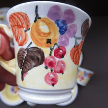 Load image into Gallery viewer, 1920s Complete Mak Merry Makmerry Coffee Set. Yellow Ground with Fruit and Berries Pattern
