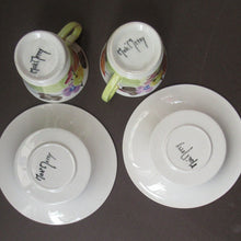 Load image into Gallery viewer, 1920s Complete Mak Merry Makmerry Coffee Set. Yellow Ground with Fruit and Berries Pattern
