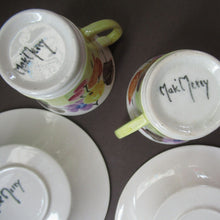 Load image into Gallery viewer, 1920s Complete Mak Merry Makmerry Coffee Set. Yellow Ground with Fruit and Berries Pattern
