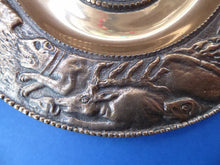 Load image into Gallery viewer, Antique Bronze Wall Plate with Hunting Diana and Actaeon Scene. Lion Hunt
