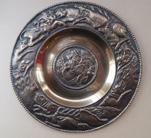 Load image into Gallery viewer, Antique Bronze Wall Plate with Hunting Diana and Actaeon Scene. Lion Hunt
