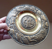 Load image into Gallery viewer, Antique Bronze Wall Plate with Hunting Diana and Actaeon Scene. Lion Hunt
