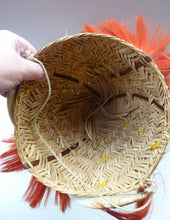 Load image into Gallery viewer, Vintage / Antique Nagaland Naga Woven Helmet Decorated with Goat Hair and Tusks
