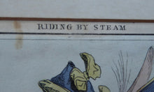 Load image into Gallery viewer, ANTIQUE SATIRICAL PRINT. 1820s Hand-Coloured Etching. LOCOMOTION by R.S. Shortshanks. Pulished by Thomas McLean
