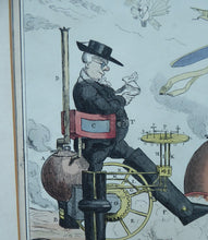 Load image into Gallery viewer, ANTIQUE SATIRICAL PRINT. 1820s Hand-Coloured Etching. LOCOMOTION by R.S. Shortshanks. Pulished by Thomas McLean
