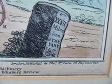 Load image into Gallery viewer, ANTIQUE SATIRICAL PRINT. 1820s Hand-Coloured Etching. LOCOMOTION by R.S. Shortshanks. Pulished by Thomas McLean
