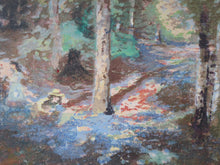 Load image into Gallery viewer, Scottish Art Charles Hodge Mackie Colour Woodcut Wild Hyacinths
