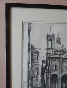 St Peter's Church, Genoa by Geoffrey Wedgwood 1950s