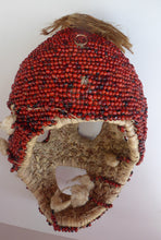 Load image into Gallery viewer, AFRICAN MASK North NIgeria Koro Angas People Red Abrus Berries
