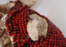 Load image into Gallery viewer, AFRICAN MASK North NIgeria Koro Angas People Red Abrus Berries

