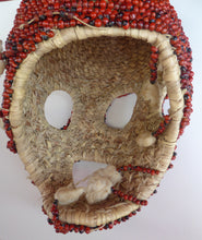 Load image into Gallery viewer, AFRICAN MASK North NIgeria Koro Angas People Red Abrus Berries
