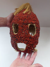 Load image into Gallery viewer, AFRICAN MASK North NIgeria Koro Angas People Red Abrus Berries
