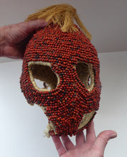 Load image into Gallery viewer, AFRICAN MASK North NIgeria Koro Angas People Red Abrus Berries
