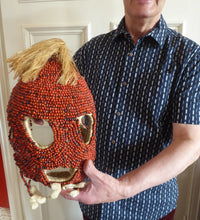 Load image into Gallery viewer, AFRICAN MASK North NIgeria Koro Angas People Red Abrus Berries
