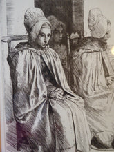 Load image into Gallery viewer, Alphonse Legros Etching Peasant Women from near Boulogne
