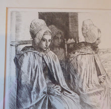Load image into Gallery viewer, Alphonse Legros Etching Peasant Women from near Boulogne
