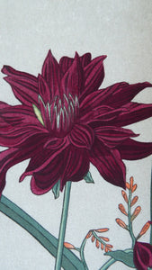 Yoshijiro Urushibara Colour Woodcut Flowers in Vase Pencil Signed Vintage