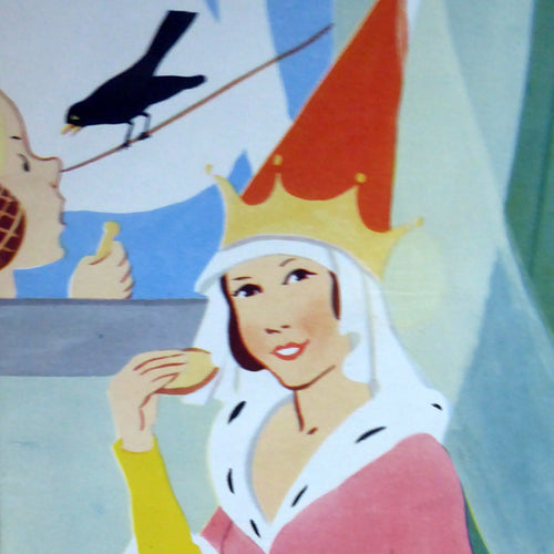 1960s Child's Nursery Poster. SING A SONG OF SIXPENCE