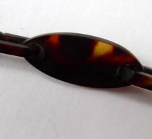 Load image into Gallery viewer, Antique 1880s Tortoiseshell Chain Link Pendant with Bell Decoration
