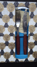 Load image into Gallery viewer, 1960s Glosswood Cutlery Steak Knives and Forks with Teak Handles
