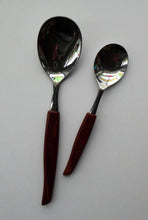 Load image into Gallery viewer, 1960s Glosswood Cutlery Six Dessert Spoons and Serving Spoon
