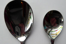 Load image into Gallery viewer, 1960s Glosswood Cutlery Six Dessert Spoons and Serving Spoon
