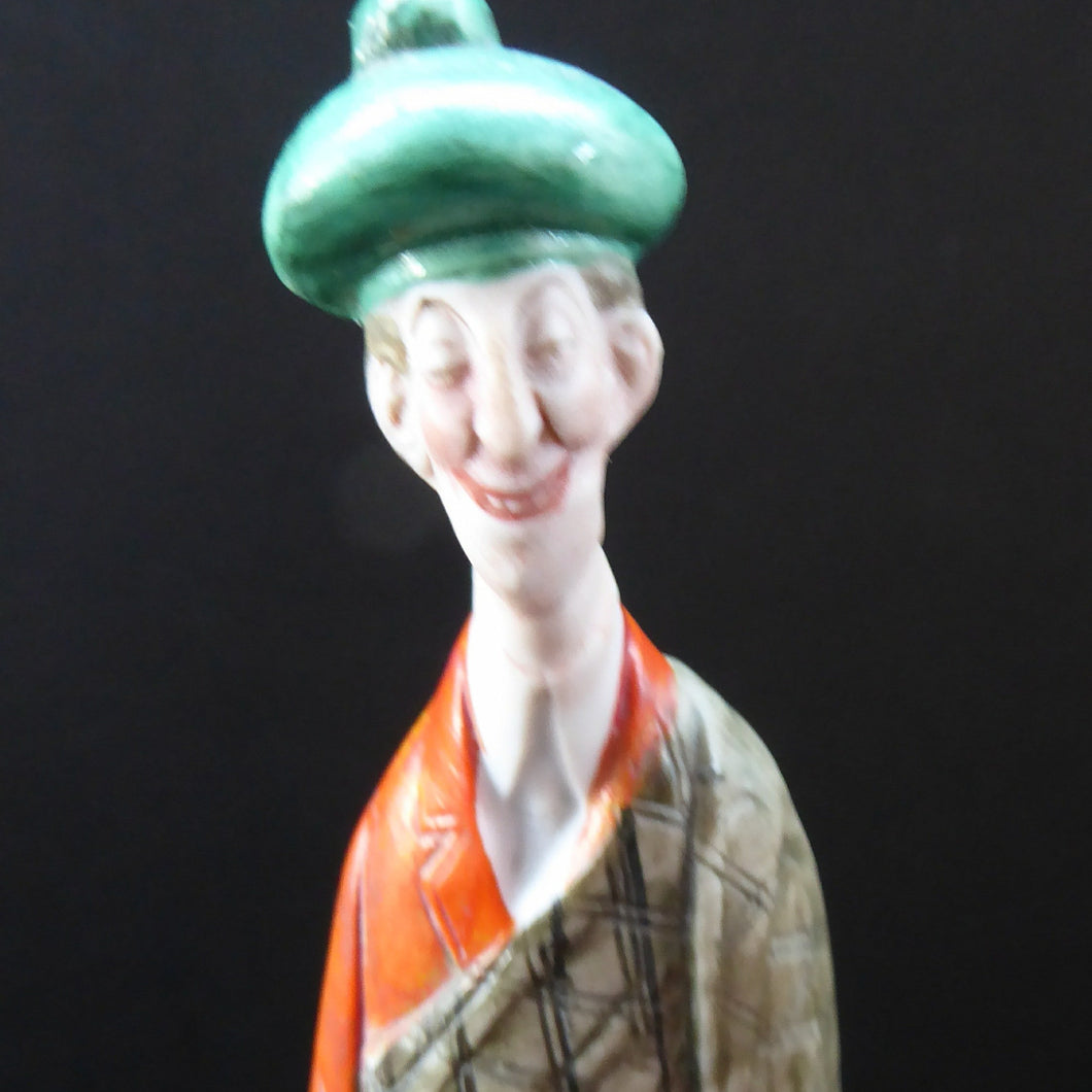 Very Rare Antique Bisque Porcelain SKINNY or Elongated  Figurine by Schafer & Vater: LONDON SCOTTISH