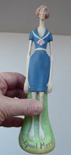 Load image into Gallery viewer, Very Rare Antique Bisque Porcelain SKINNY or Elongated  Figurine by Schafer &amp; Vater: BLACKPOOL MERMAID

