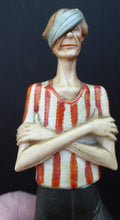Load image into Gallery viewer, Very Rare Antique Bisque Porcelain SKINNY or Elongated Figurine by Schafer &amp; Vater: THE VICTOR (Footballer) 
