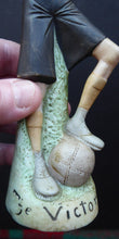 Load image into Gallery viewer, Very Rare Antique Bisque Porcelain SKINNY or Elongated Figurine by Schafer &amp; Vater: THE VICTOR (Footballer) 
