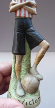 Load image into Gallery viewer, Very Rare Antique Bisque Porcelain SKINNY or Elongated Figurine by Schafer &amp; Vater: THE VICTOR (Footballer) 
