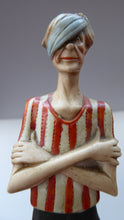 Load image into Gallery viewer, Very Rare Antique Bisque Porcelain SKINNY or Elongated Figurine by Schafer &amp; Vater: THE VICTOR (Footballer) 
