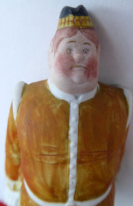 Very Rare Antique Bisque Porcelain SKINNY or Elongated Figurine by Schafer & Vater: MR MCNAB (Scotsman In Mini Kilt) 