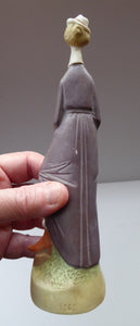 Antique Bisque Porcelain SKINNY or Elongated Figurine by Schafer & Vater: THE LITTLE SHOE SHINER