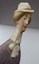 Load image into Gallery viewer, Antique Bisque Porcelain SKINNY or Elongated Figurine by Schafer &amp; Vater: THE LITTLE SHOE SHINER
