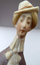 Load image into Gallery viewer, Antique Bisque Porcelain SKINNY or Elongated Figurine by Schafer &amp; Vater: THE LITTLE SHOE SHINER
