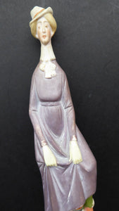 Antique Bisque Porcelain SKINNY or Elongated Figurine by Schafer & Vater: THE LITTLE SHOE SHINER