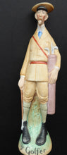 Load image into Gallery viewer, Very Rare Antique Bisque Porcelain SKINNY or Elongated Figurine by Schafer &amp; Vater: THE GOLFER
