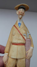 Load image into Gallery viewer, Very Rare Antique Bisque Porcelain SKINNY or Elongated Figurine by Schafer &amp; Vater: THE GOLFER
