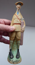 Load image into Gallery viewer, Very Rare Antique Bisque Porcelain SKINNY or Elongated Figurine by Schafer &amp; Vater: THE GOLFER
