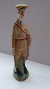 Very Rare Antique Bisque Porcelain SKINNY or Elongated Figurine by Schafer & Vater: THE GOLFER