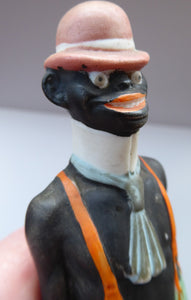 VERY Rare Antique Bisque Porcelain SKINNY or Elongated Figurine by Schafer & Vater: MR ADAM 1 