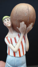 Load image into Gallery viewer, Antique Bisque Porcelain SKINNY or Elongated Figurine by Schafer &amp; Vater: FOOTBALLER
